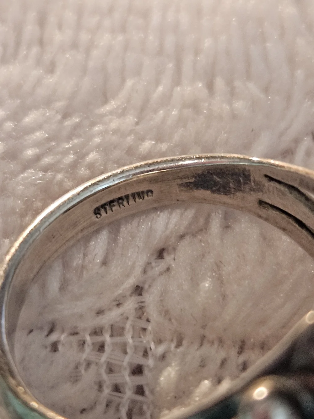 White Buffalo Turquoise Sterling Silver Ring